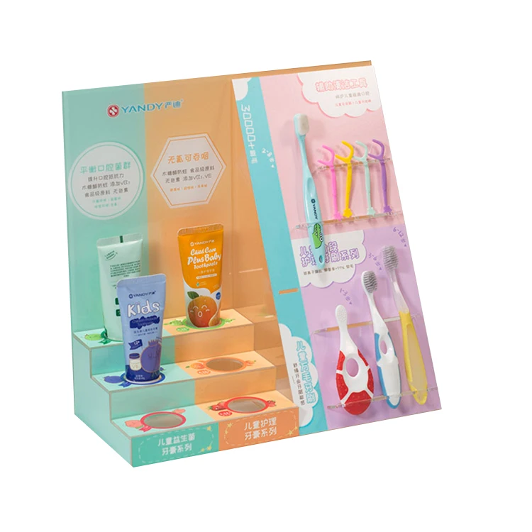 Customized Acrylic Children Toothbrush Display Stand For Retail Store Oem Factory Kids Toothbrush Display Holder For Advertising