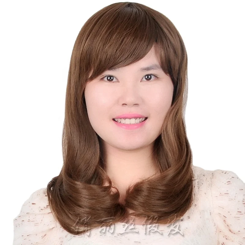 
natural synthetic hair wig curly wave wig 