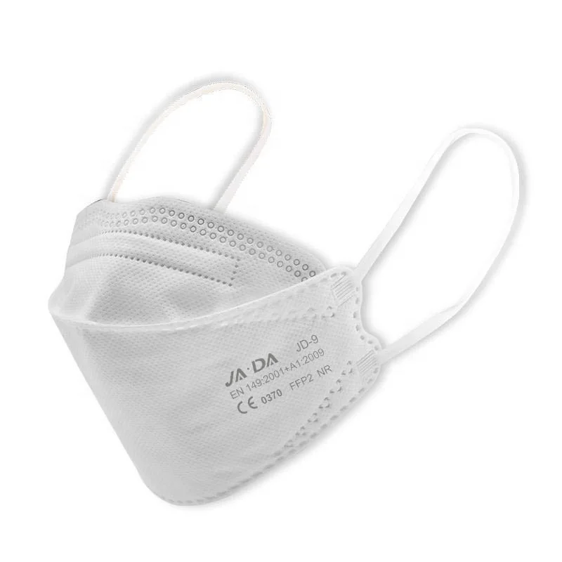 Wholesale disposable  adult ffp2 4 layer mask white korea fish shape protective ffp2 face mask