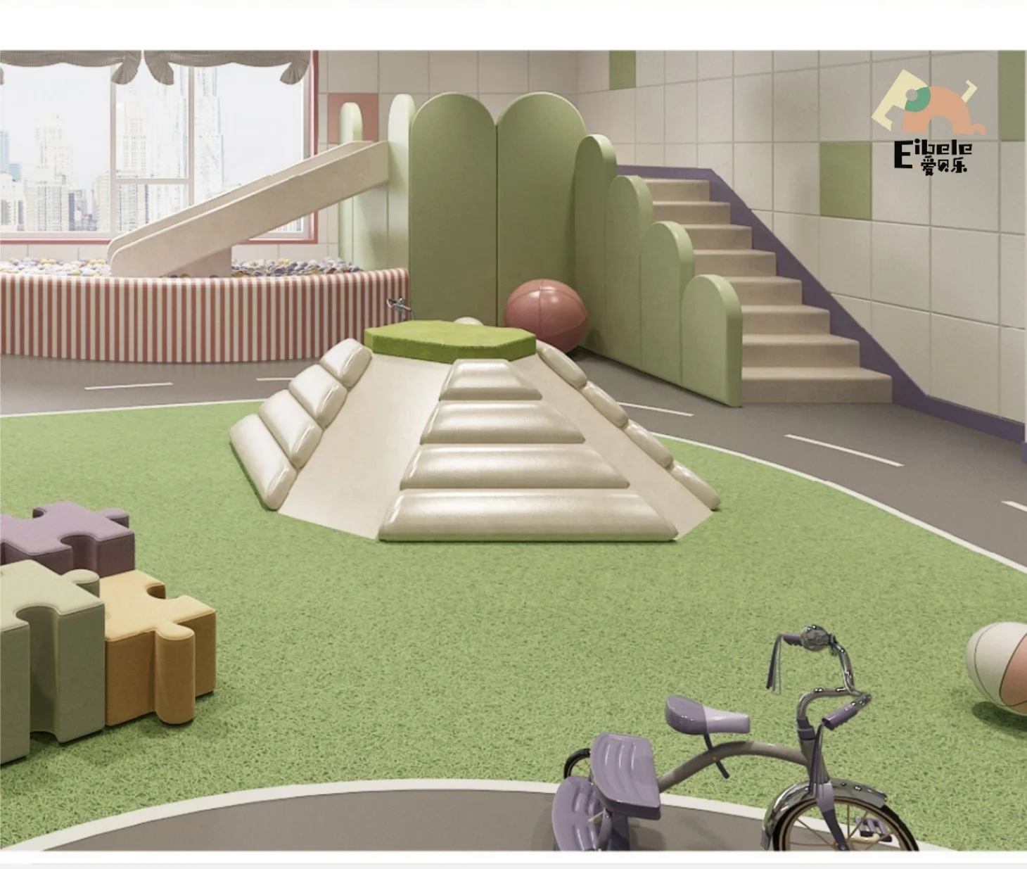 Customized Indoor Playground Small Child Kindergarten Daycare Play Areas Soft Play Indoor Playground With Slide