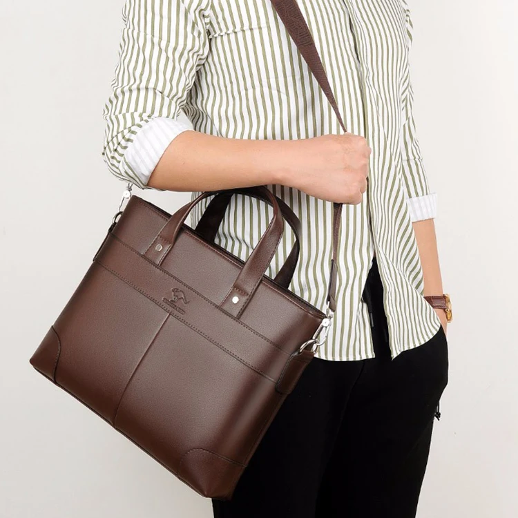 Мужская деловая износостойкая сумка через плечо из полиуретана модный дизайнерский портфель