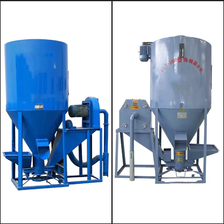 Best selling Vertical Chicken Pig Animal Feed Corn Grain Grinder Vertical Feed Mixer With Feeding System