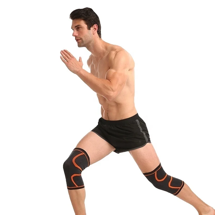 Удобный Профессиональный фиксатор колена, цвет можно заказать с помощью вязаных эластичных полноразмерных спортивных наколенников