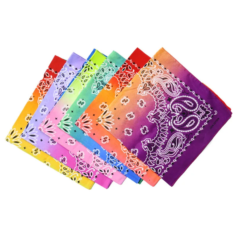 Wholesale Cheap Multi Function Sublimation Printing 100% Cotton Magic Bandana Tie Dye Square Face Headwear Bandana