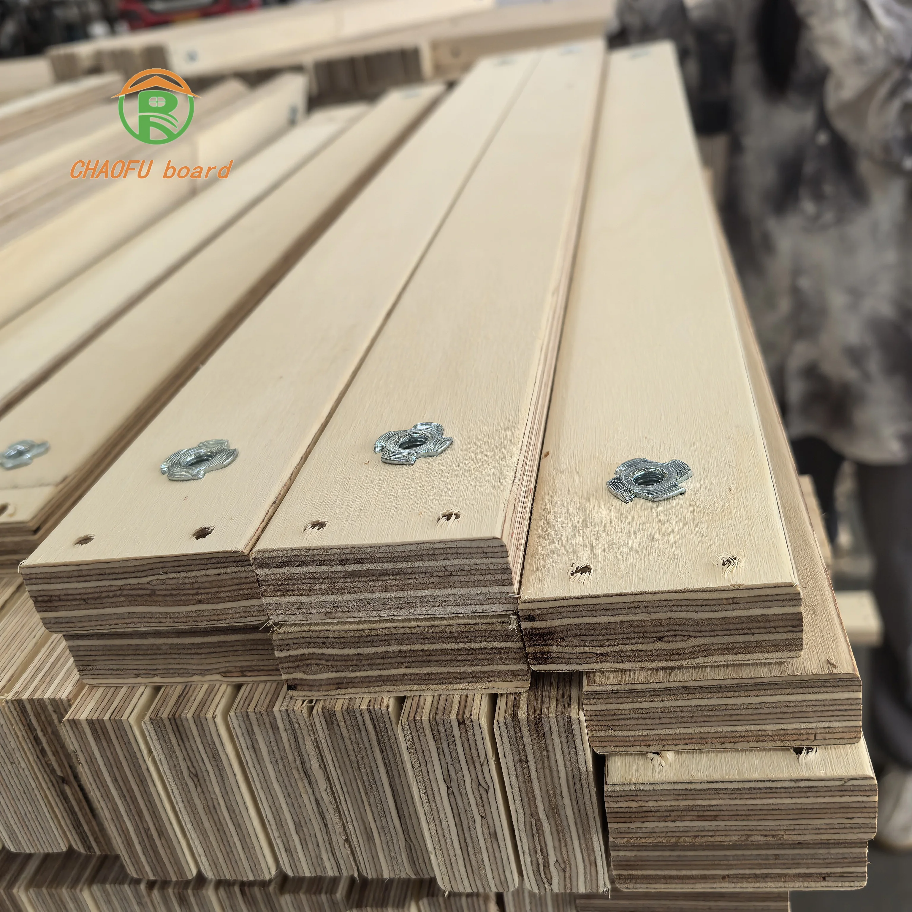 deep process punch holes  slot chamfer customization LVL plywood processed wood board furniture use grain face