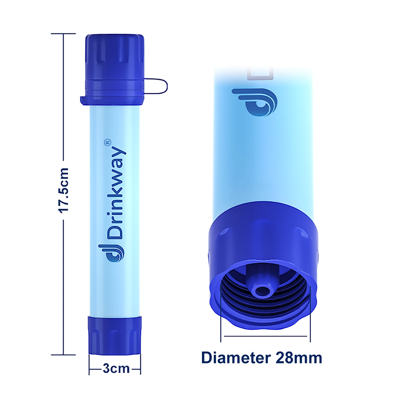 Water Filter Straw Outdoor Survival Personal Straw Water Purifier 1500L Straw Water Filter for Traveling First Aid Kit Emergency