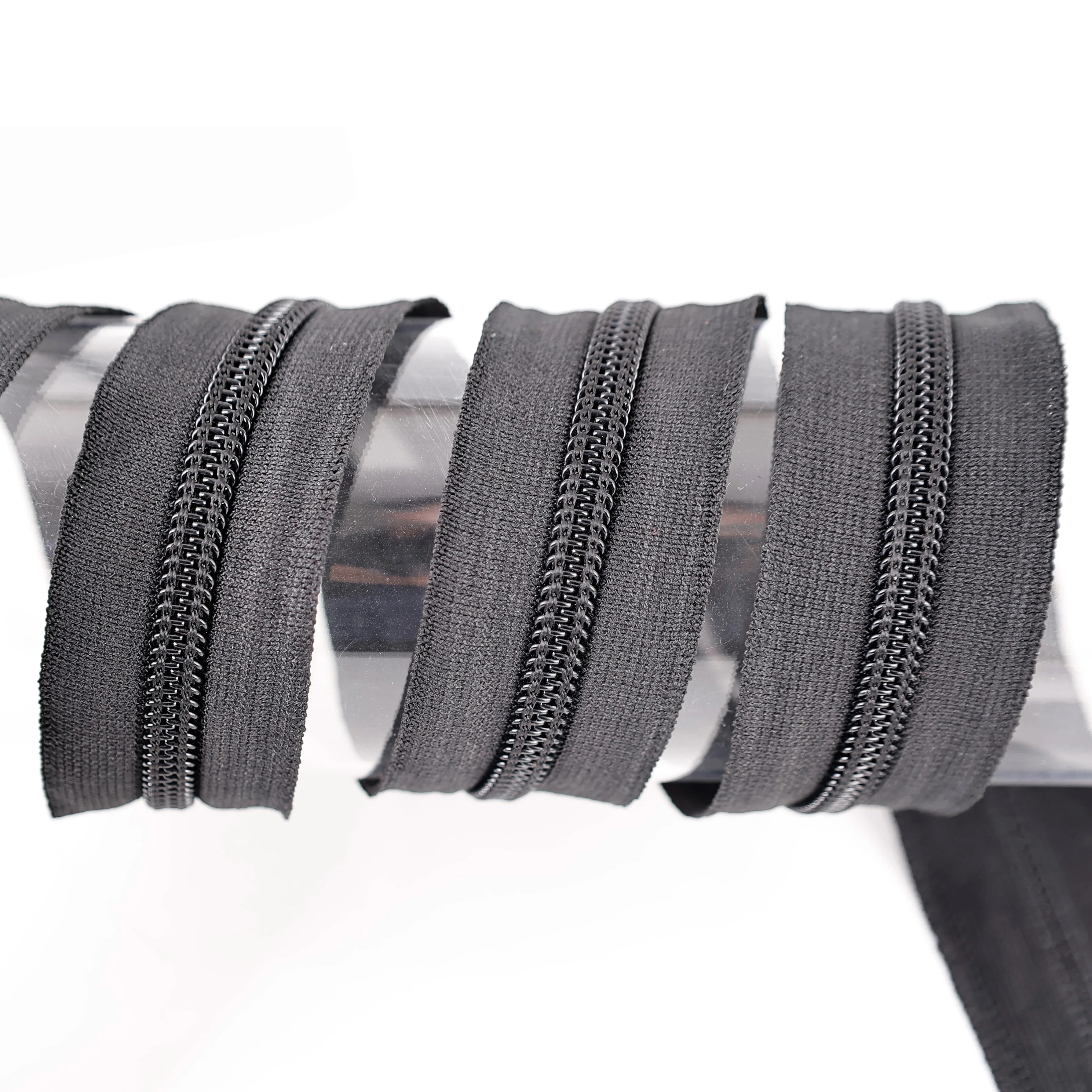 QLQ Newly Developed Elastic Zipper  Wholesale Quality Stretch Zip For Mosquito Net Shoes Elastic Stretch Zipper