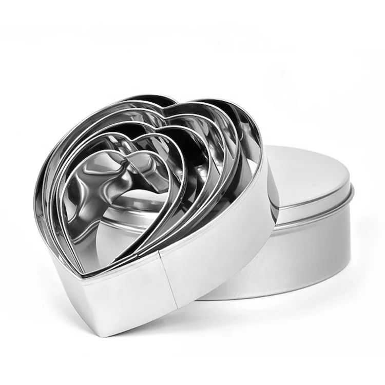 
Stainless Steel Heart Shaped Cookie Cutter Set 6pcs SW-BS155D 