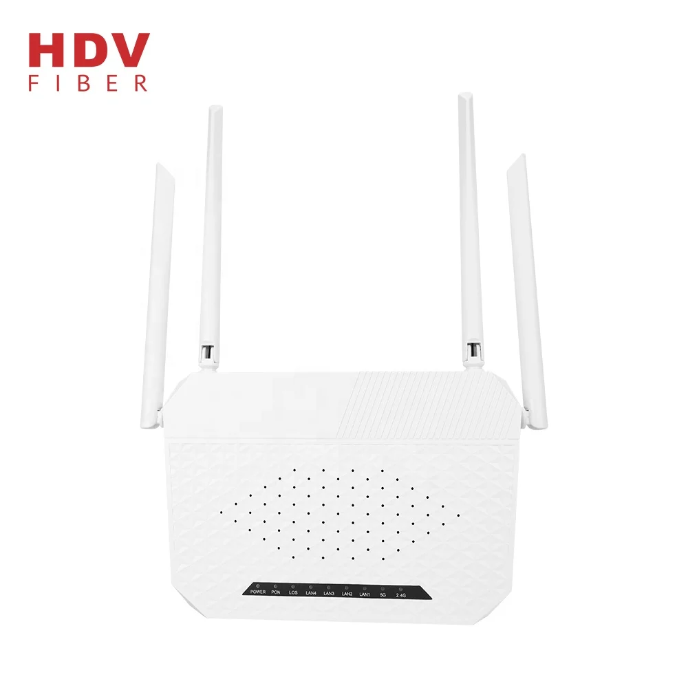 FTTH solutions Dual Band AC Wifi 4GE+4WIFI+1POTS+1USB Dual Band 2.4G&5G 4 Antennas XPON EPON GPON ONU