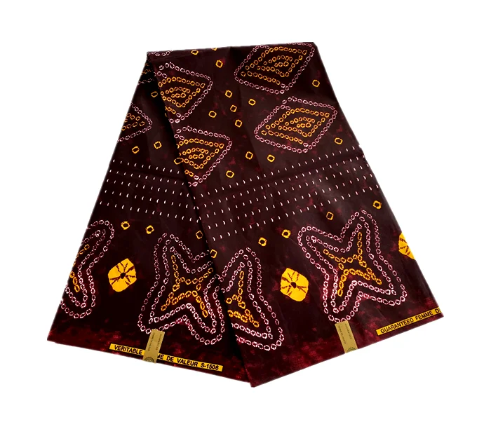 African wax prints fabric 6 yards packing 100% polyester double printing wax fabric use for clothes