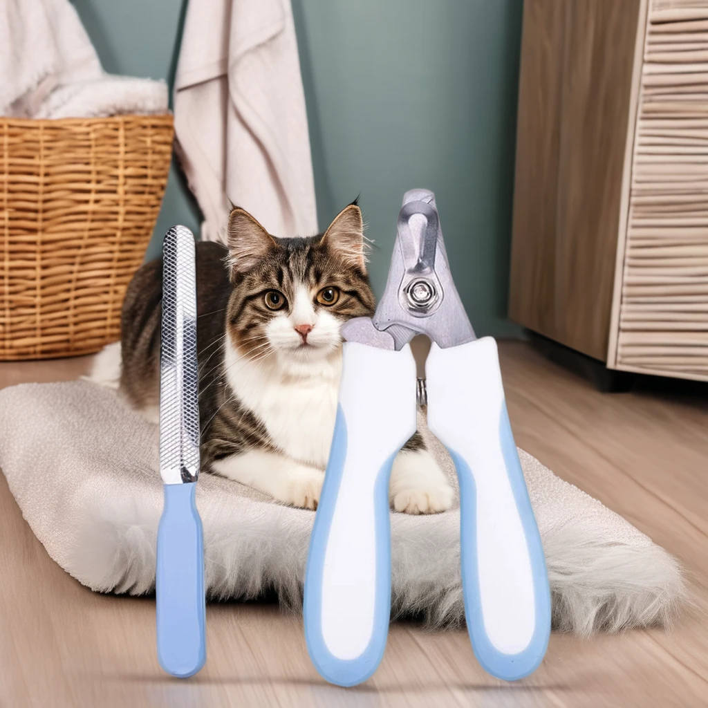 High Quality Stainless Steel Pet Nail Clippers Set for Dogs Cats Professional Pet Grooming Scissors Trimmer Animal Care Tools