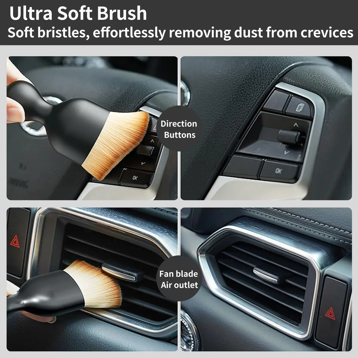Car Interior Brush Detailing Brush Car Cleaning Brush Interior Dust Removal Car Dashboard Cleaning Accessories
