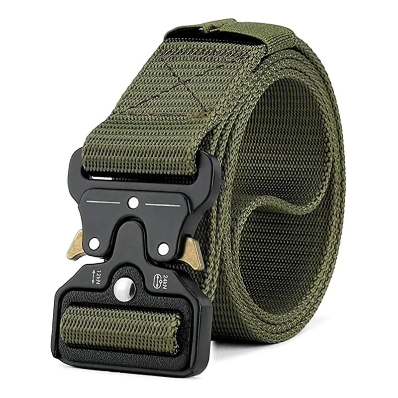 Outdoor tactical belt aluminum alloy lightweight outer belt elastic weave customized with logo