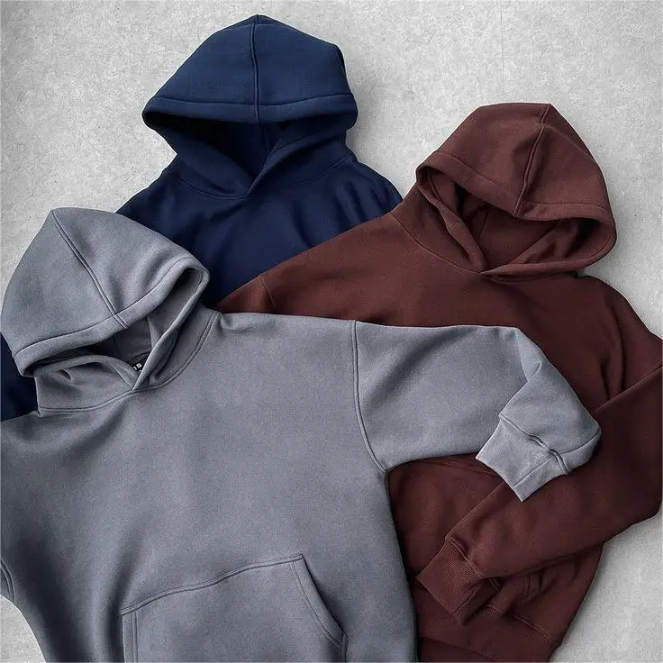 High Quality Cotton Polyester Hoodie 450 gsm Heavyweight Oversized Unisex Hoody Boxy Pullover Custom Hoodies