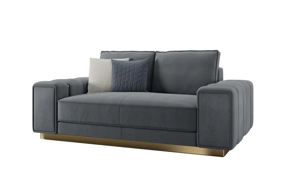 BV Weaving Process Frosted Cowhide Sofa High-End Italian Luxury Living Room Furniture for Villa Living Room