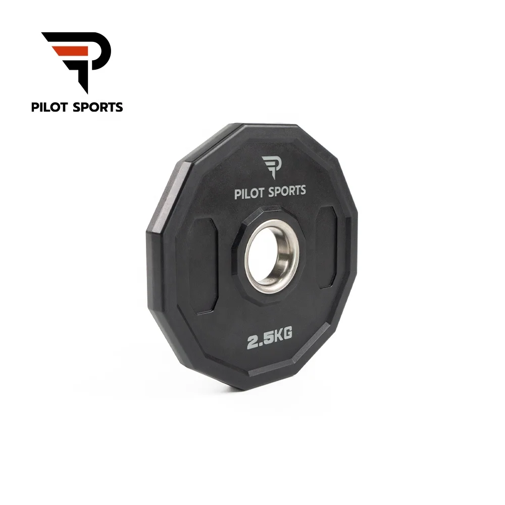 Pilot Sports Wholesale Gym Fitness Weight Lifting Mold Barbell 12 Sides CPU Two Grip Weight Plate