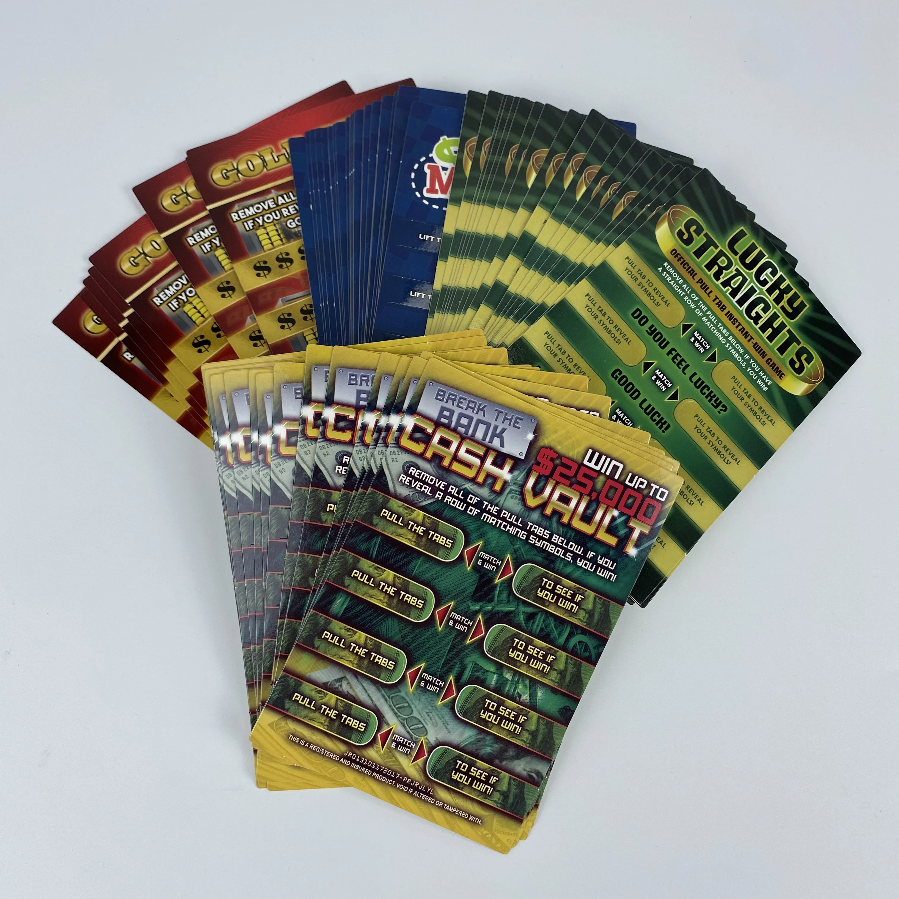 
High Quality Lottery Scratch Card Cardboard Paper Printing Voucher Ticket Win Cards Postcards 