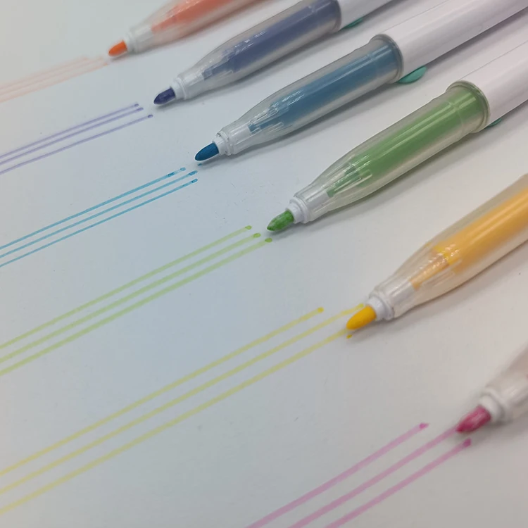 Non-toxic 6 colors pastel erasable kids color markers with custom logo