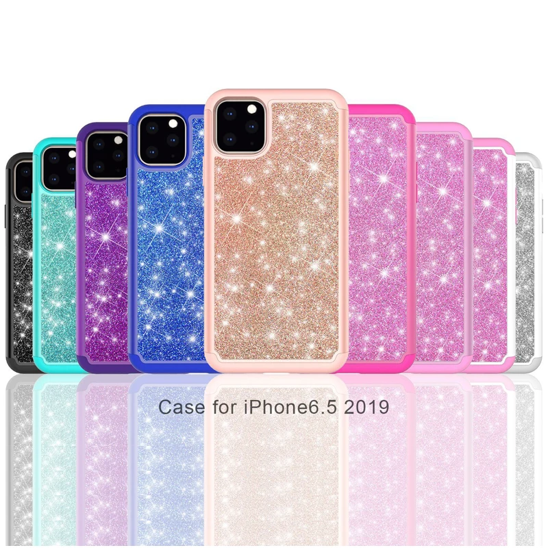 Bling Diamond Back Case 3 in 1 Mobile Glitter Phone Cover Case for iPhone 11