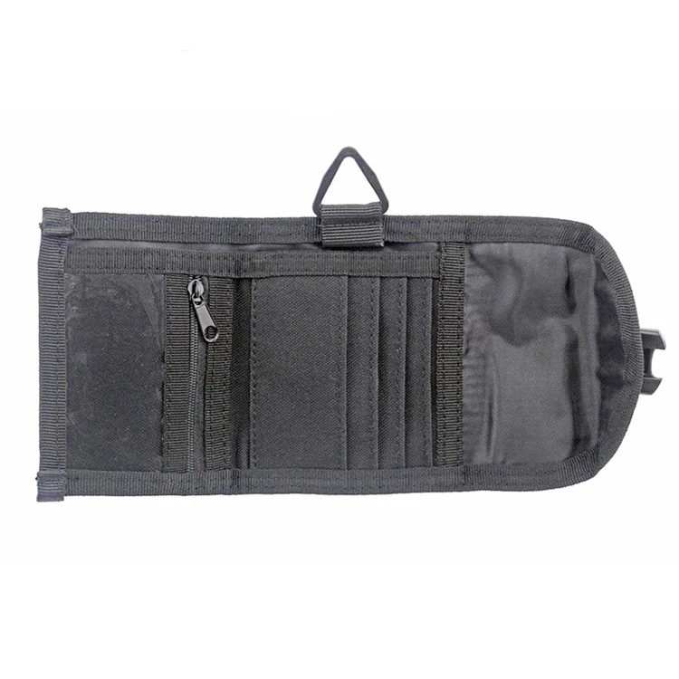 Nylon Trifold Men ID Card Holder Coin Purse Thin Travel Front Pocket Tactical Wallet Thread Polyester Short OEM Unisex 500 Pc
