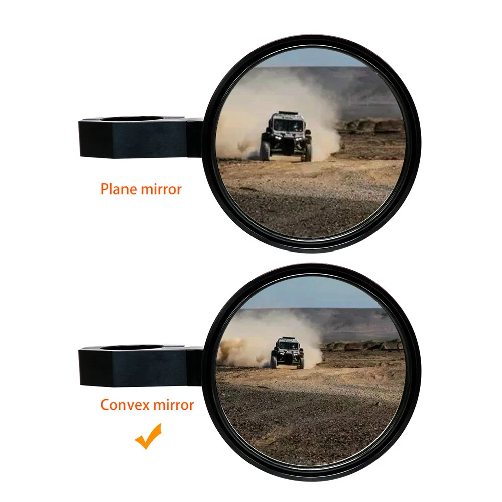 
Black Aluminum Rear View Mirror 1.75