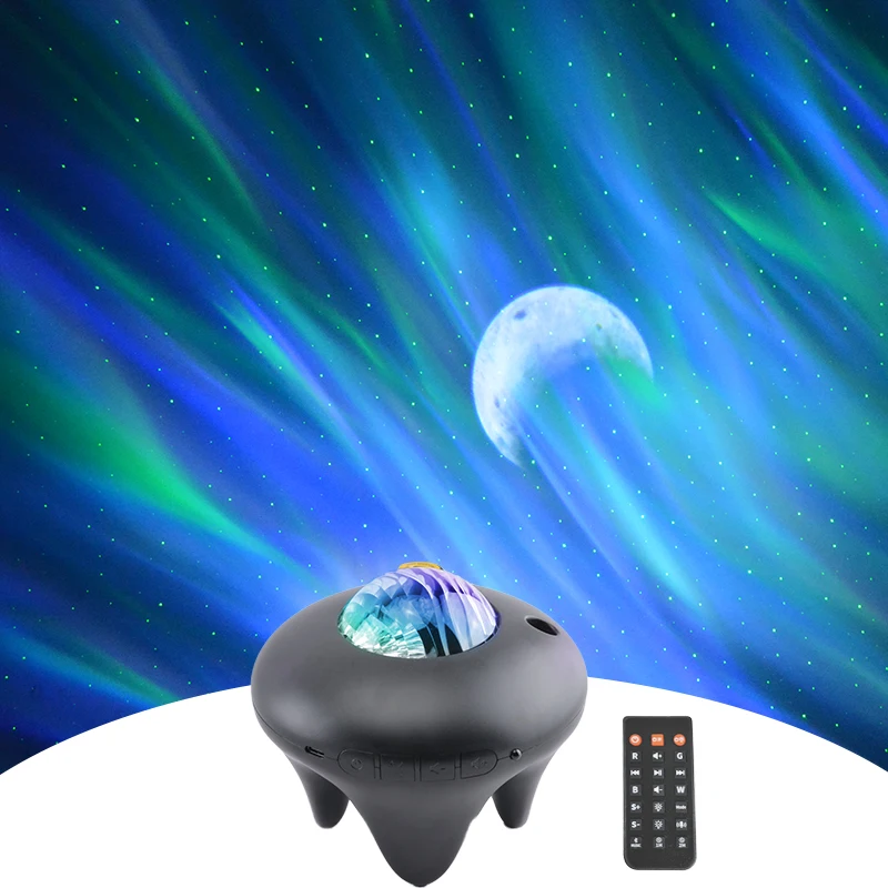 Star Projector Galaxy Kids Lamp Aurora Ceiling Decorative Led Night Light With White Noise Moon Light For Night Clubs