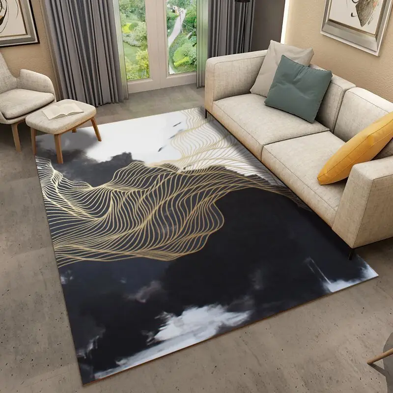 New Fashion Modern Geometric Rug Printed Carpets Flooring Rugs For Living Room
