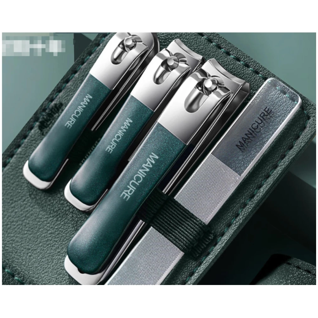 4Pcs Nail Care Set Professional Travel Nail Grooming Kits Stainless Steel Nail Clippers Set Pedicure Manicure Set with Pu Bag