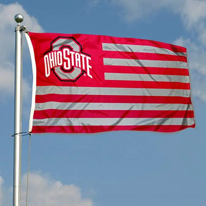 Custom Ohio State Buckeyes Stars and Stripes Nation Flag