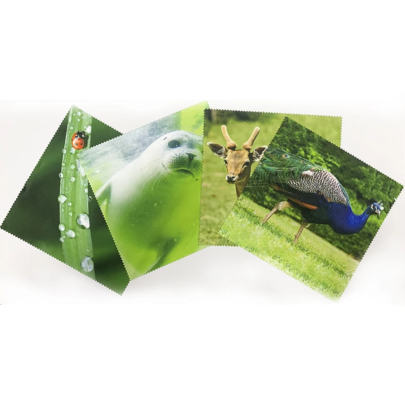 custom design jewelry cleaning cloth print logo sublimation large size microfiber lens eyeglasses fabric cleaning cloth