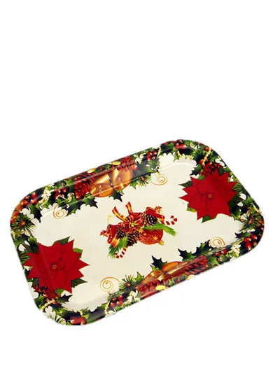 Дешево оптом пользовательские печатные прямоугольник из пластика меламин прокатки сервировочный поднос