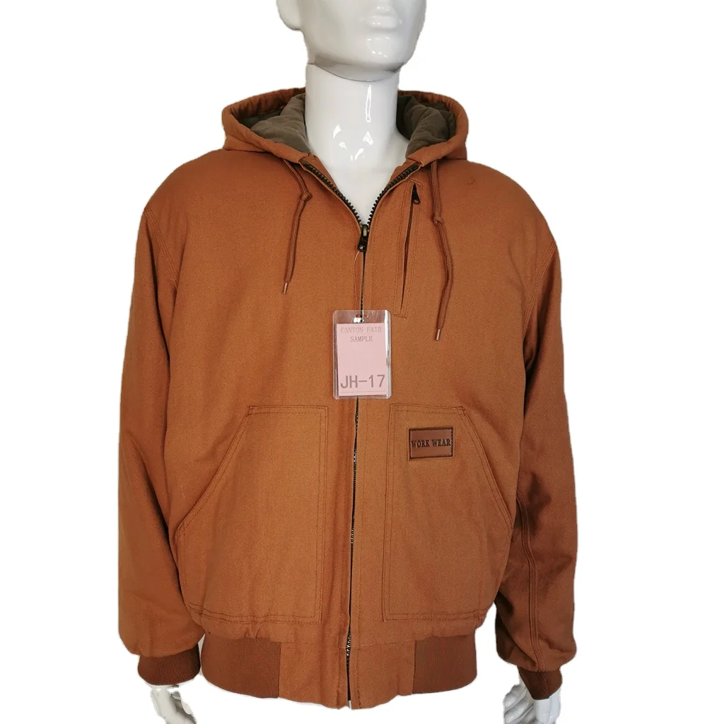 OEM ODM Hot Sale Heavy Duty 12oz Duck Canvas Fabric Men Heavy Insulated Jacket Work Canvas Jacket