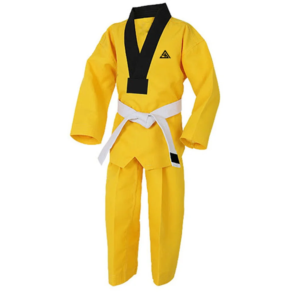 
Top Quality Martial Arts Taekwondo Uniform For Fighting Training With Elastic Waist Pants 