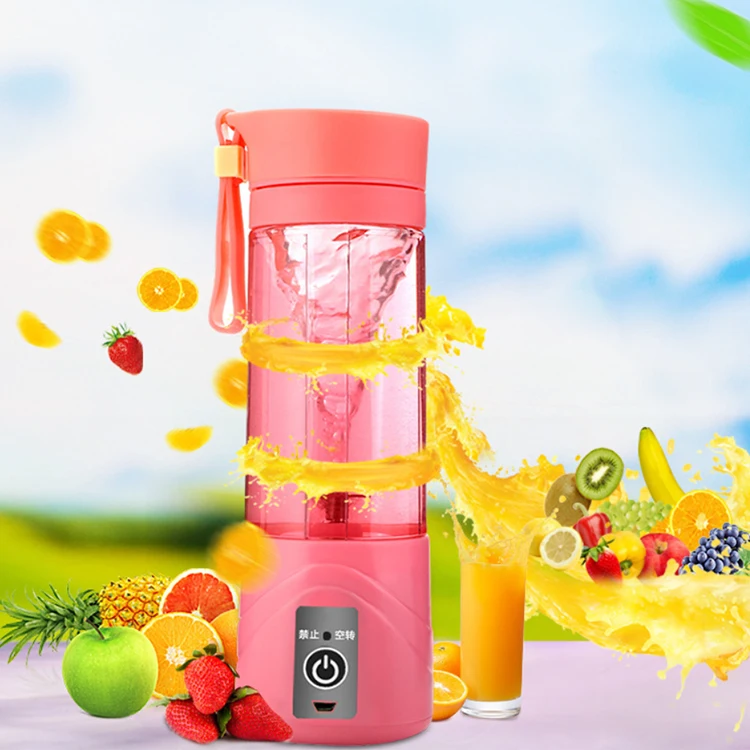 
E1686 Household Rechargeable Fruit Mix Squeezer Juice Blender Cup Six Blade USB Charge Juicing Cup Portable Mini Juice Extractor 