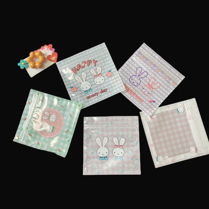 Custom Printing Package Plastic Three Side Seal Ziplock Packaging Pouch Bag 3 Side Seal Bag For Clothing