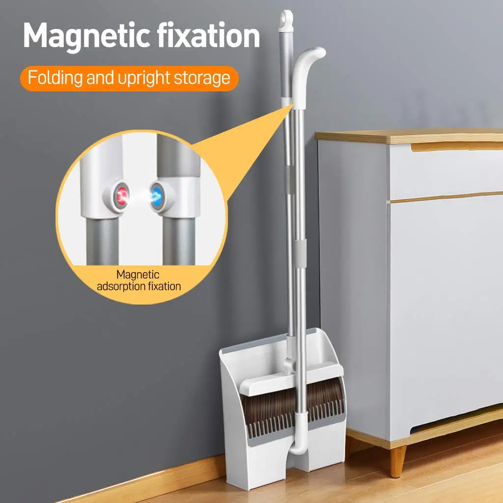 YXHT Active broom and dustpan set household magic broom sweeping folding magnetic broom dustpan combination