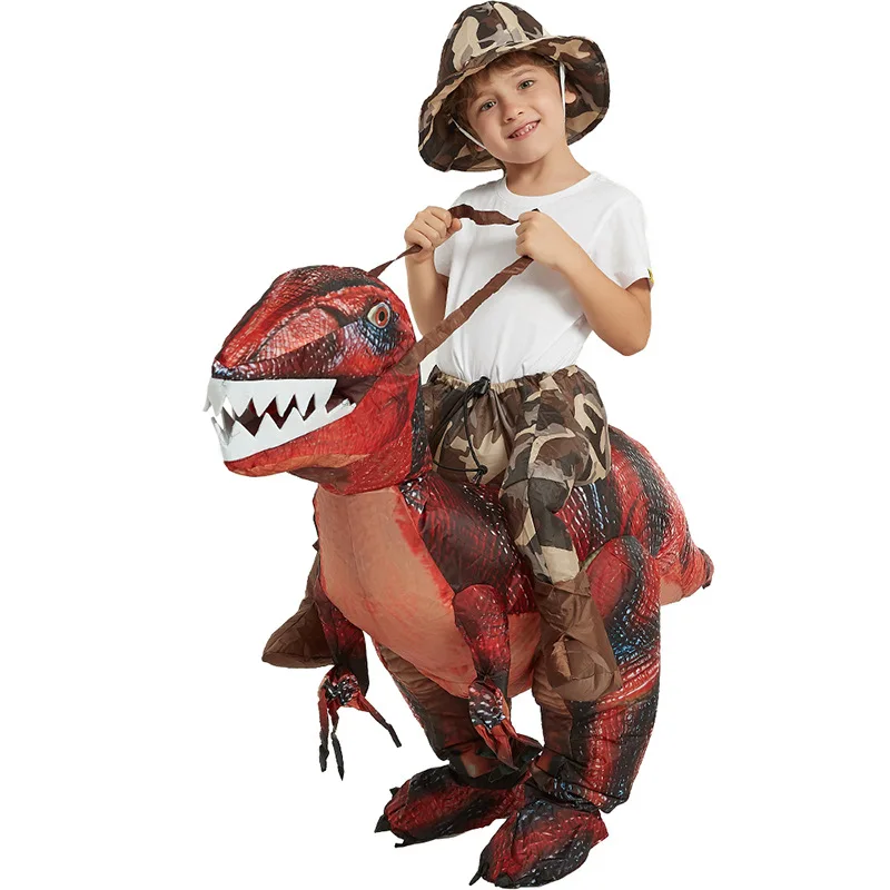 Halloween Kids Costume Funny Animal Ride Toy Costume Dinosaur Inflatable Outfit Rex Suit