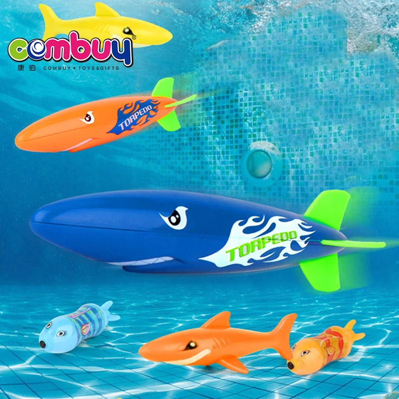 Swimming kids play game torpedo diving pool toys set