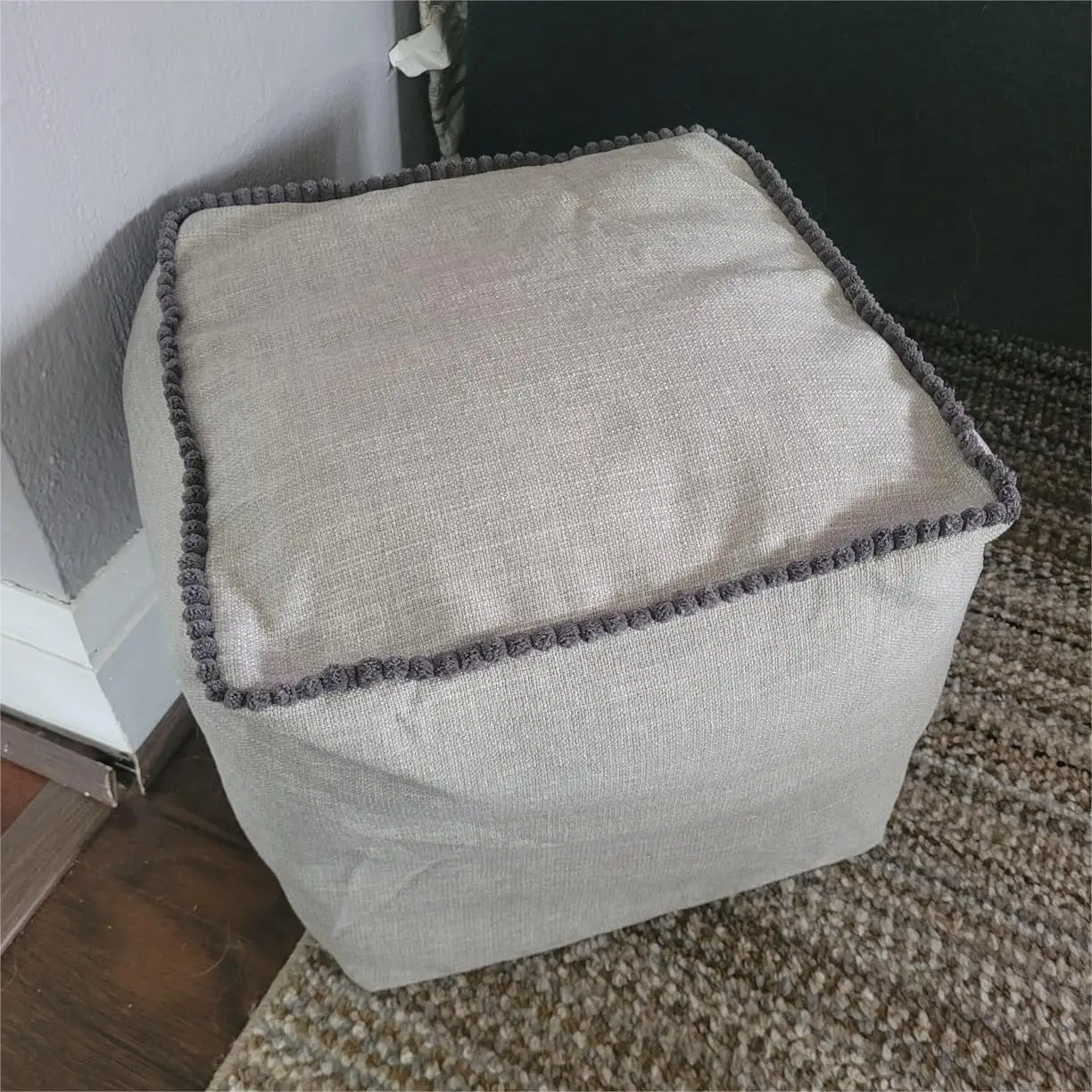 Factory Supply Storage Bean Bag Reading Leisure Time Pouf Ottoman Home Decor Floor Cushion Detachable Foot Rest Footstool Pouffe