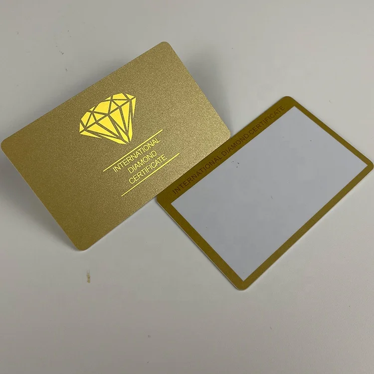 Custom 20PT PVC Gold Card Printing Plastic Membership Card CR80 PVC Golden Card With Gold Foil Printing