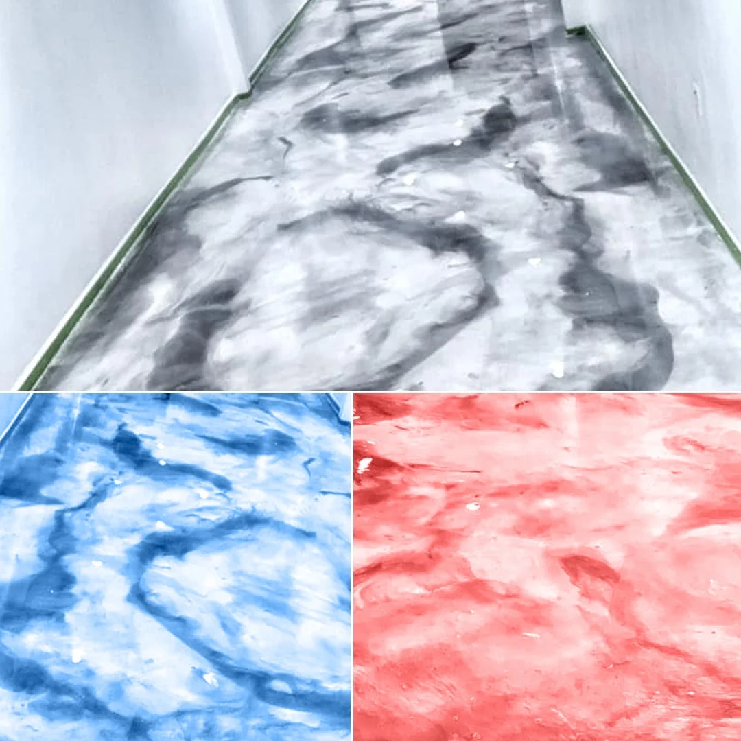 3D Flooring Epoxy, A:B=2:1 Metallic Epoxy Floor Coating System 15 KGS KIT