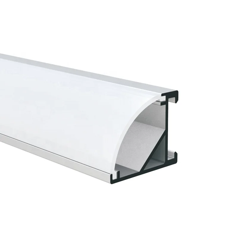 With PC Cover Channel 45 90 Degrees Angle Magnet Install Silver Black White Aluminum Strip Extruded Corner LED Profile