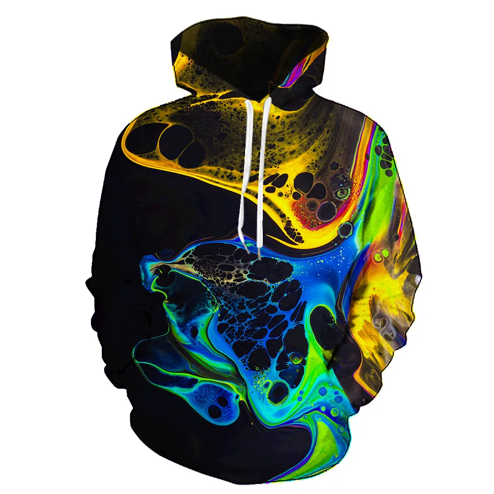 Wholesale Fashion Street Style Hip Hop Hooded Sweatshirt 3d Fire Flame Hoodie Red Smoke Graphic Print Outdoor Athletic Pullover