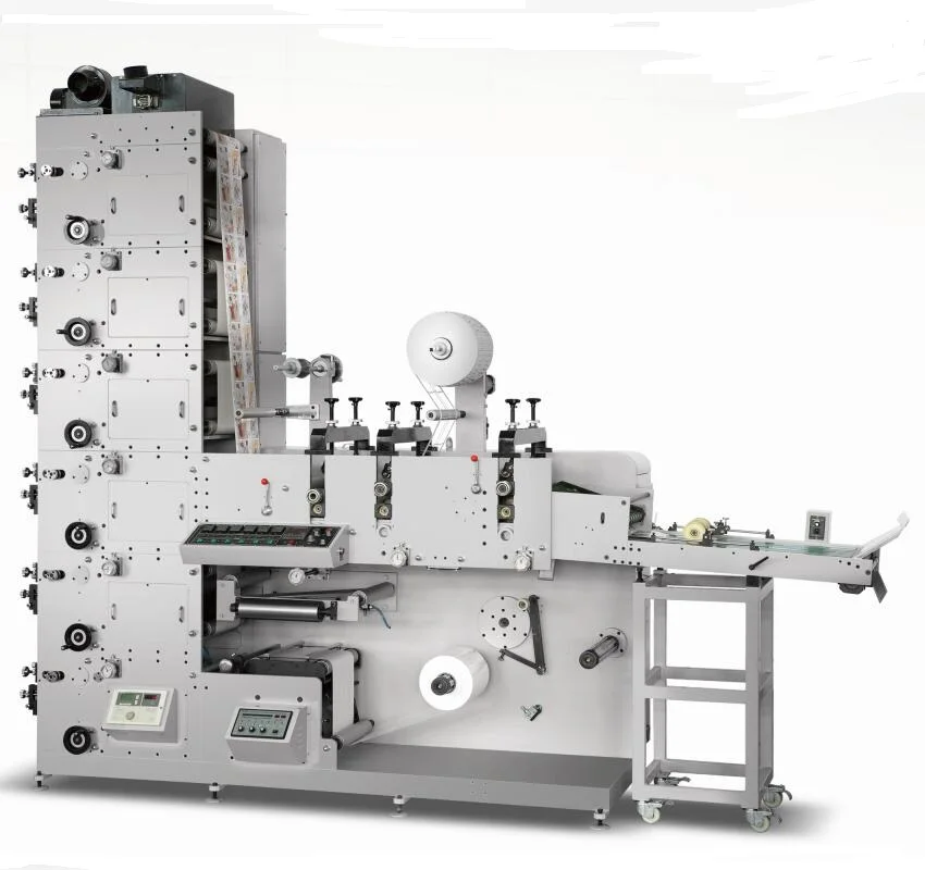 ZBS-320G Automatic label flexo printing machine with die cutting / lamination/vanish/slitting /cold stamping function price