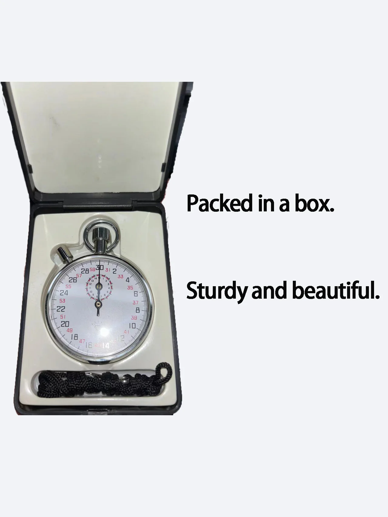 Professional Classic Portable Mechanical Stopawtch with Pause Function Laboratory Specific Mechanical Stopwatch