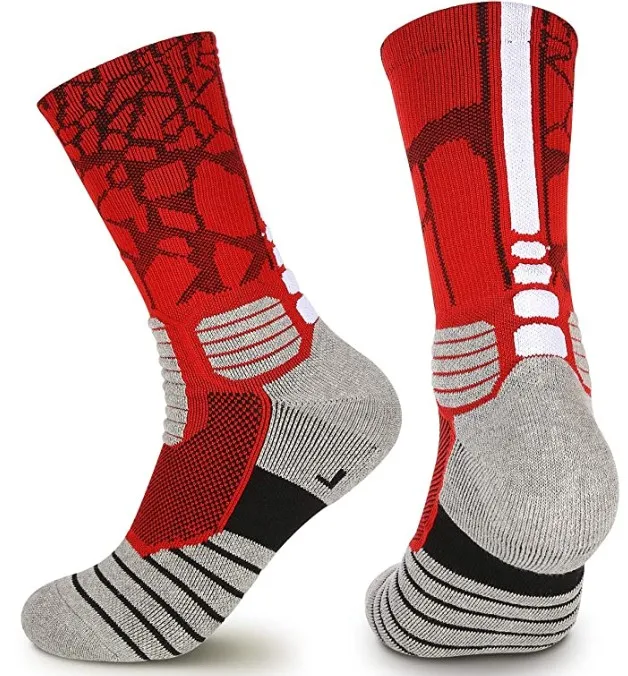 TA20120 Custom Cotton Black Arch Support Padded Everyday Athletic Youth Football Socks