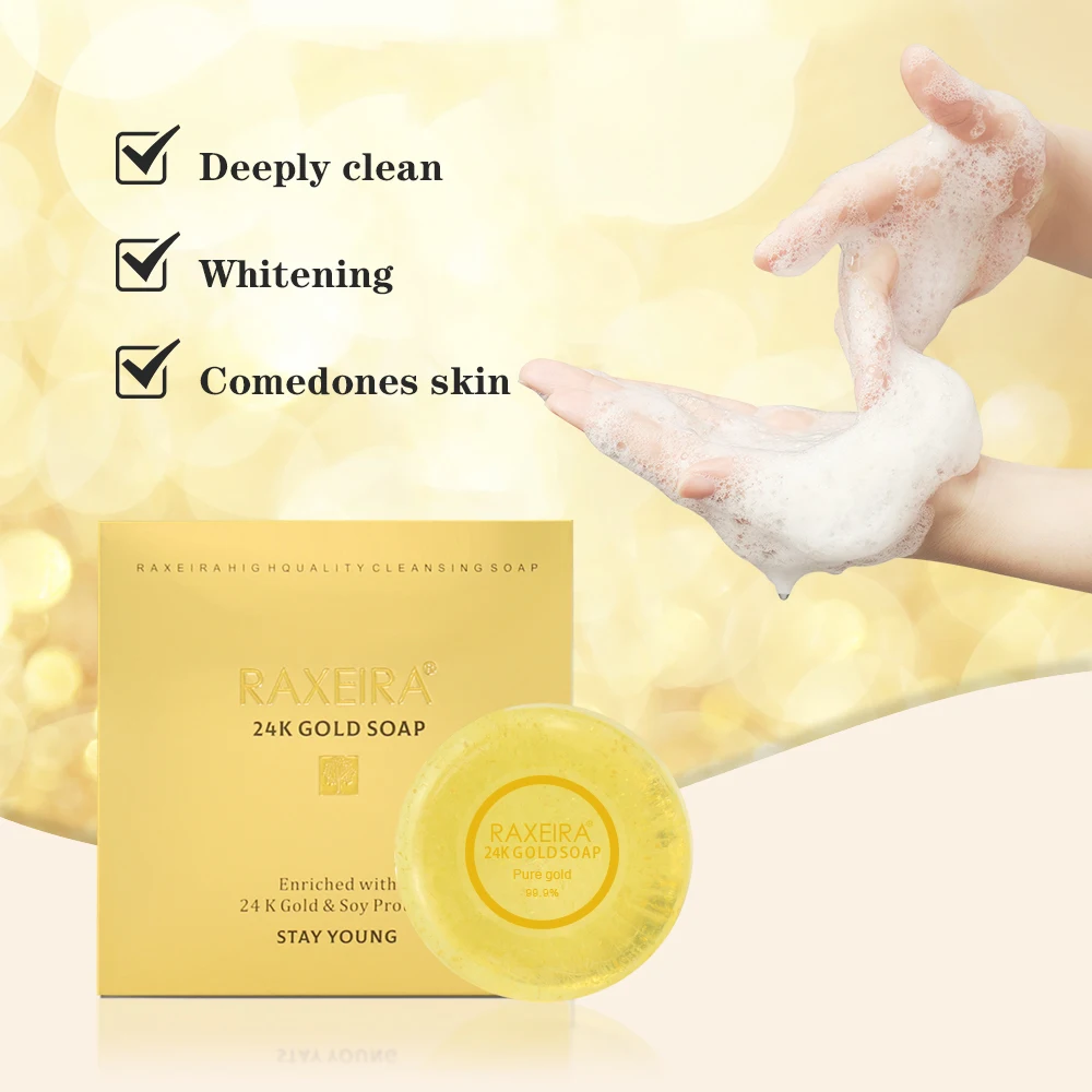 Best Private Pure 24K Gold Anti Aging Skin Whitening Body Soap