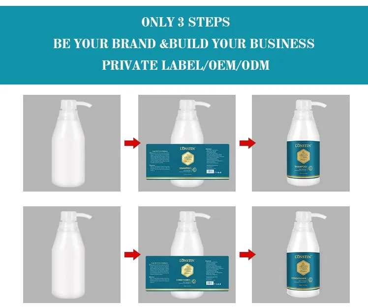 Lonstin Private label herbal moisturizing hair treatment protein brazilian biotin collagen keratin shampoo