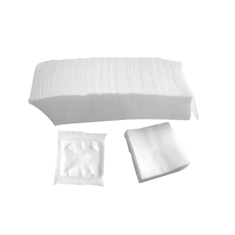 Surgical Square Packs Medical Sterile Non-Woven Swabs Pads 5x5 10x10 Breathable Organic Spunlace Technics Plain Style