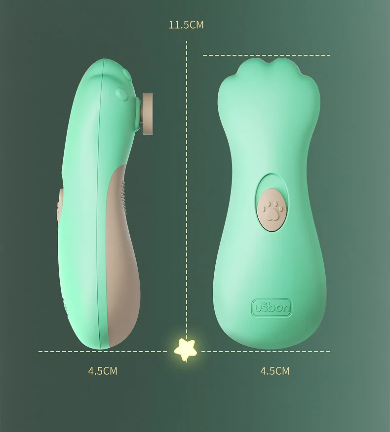 New Safe Electric Baby Infant Nail Filer with Light Battery Operated Newborn Nails Care Trimmer for Baby Fingernail Nail Trimmer